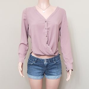 Charlotte Russe • Blush Button Top Size XS